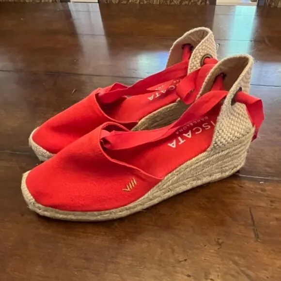 Viscata Women's Tie Up Espadrilles Orange Size 39 - Like NEW! US size 8