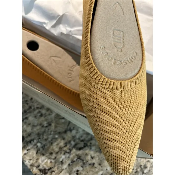 VIVAIA Aria Pointed Toe Ballet Flats Aria 5° Ginger Yellow Size 40  (US 9) NIB