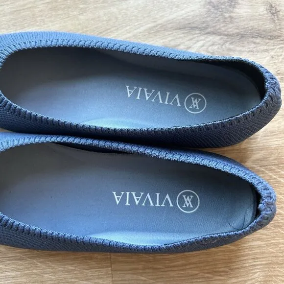 Vivaia Women’s Aria Walker Lightweight Pointed-Ballet Flats Vintage Blue Size 8