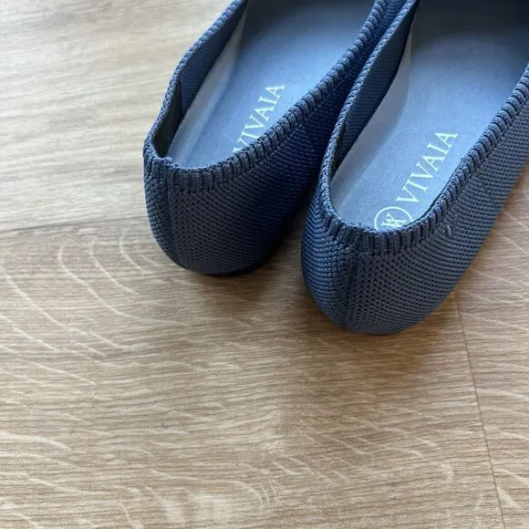 Vivaia Women’s Aria Walker Lightweight Pointed-Ballet Flats Vintage Blue Size 8