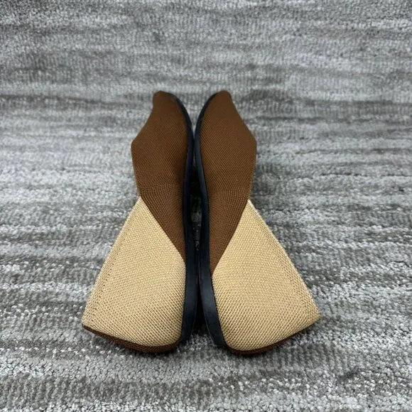 Vivaia Women's Valencia 2.0 V-Cut Pointed Toe Wheat Washable Flats Size 10 US