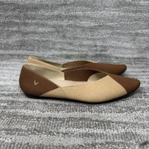 Vivaia Women's Valencia 2.0 V-Cut Pointed Toe Wheat Washable Flats Size 10 US