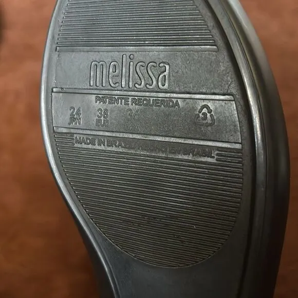Vivienne Westwood for Melissa  Space Love Ballet Flats - Black/Gold  Size 7