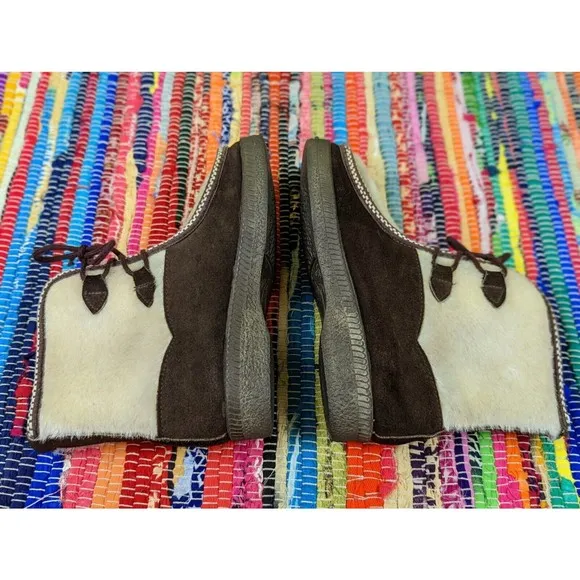 VTG Ski Lounger Women's 6 EU 37 Apres Ski Snow Boots Faux Fur Suede Italy EUC