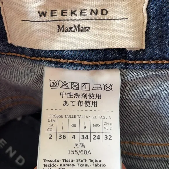 Weekend Max Mara Boyfriend Blue Jeans size W29