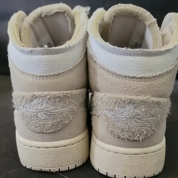 White and Beige Nike Jordans