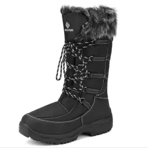 Womens Dream Pairs Winter Waterproof Faux Fur Mid-Calf Hiking Boots