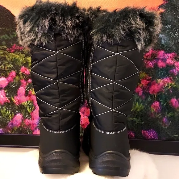 Womens Dream Pairs Winter Waterproof Faux Fur Mid-Calf Hiking Boots