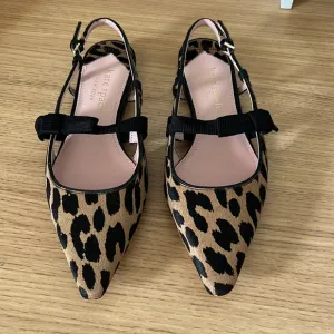 Womens Kate Spade Maritza Pointed Toe Calf Hair Slingback Flats Size 6.5