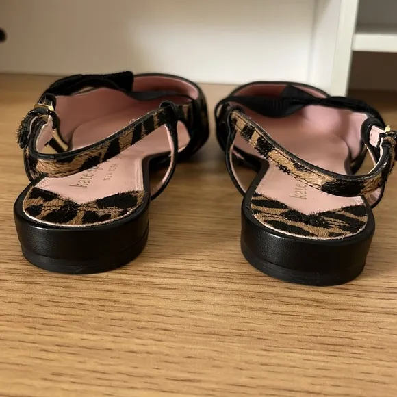 Womens Kate Spade Maritza Pointed Toe Calf Hair Slingback Flats Size 6.5