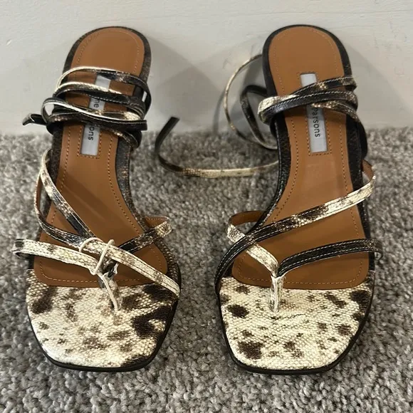 Women's Strappy Snake Print Sandals