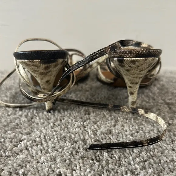Women's Strappy Snake Print Sandals