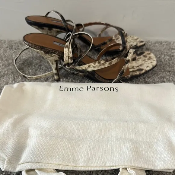 Women's Strappy Snake Print Sandals