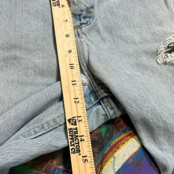 Y2K BCC Blues Distressed Light Wash Jeans - Men’s 36x30 - Camo-Lined Rips