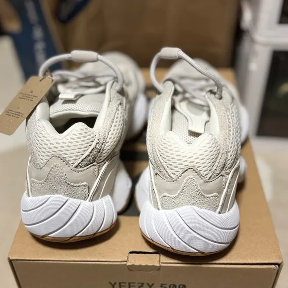 Yeezy Cream and Tan Sneakers with Chunky Design