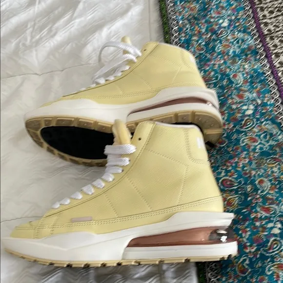 Yellow High-Top Sneakers