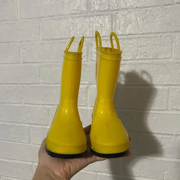 Yellow Rubber Toddler Rain Boots Zoogs