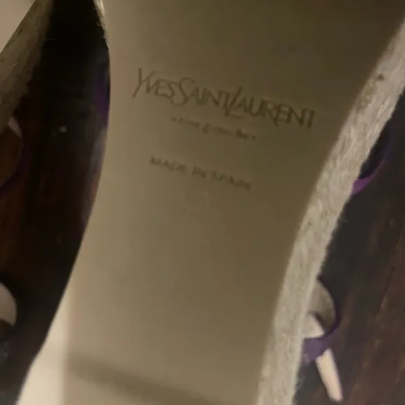 Yves Saint Laurent purple espadrilles size 40 NWOT