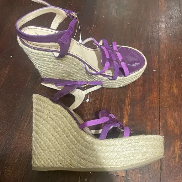 Yves Saint Laurent purple espadrilles size 40 NWOT