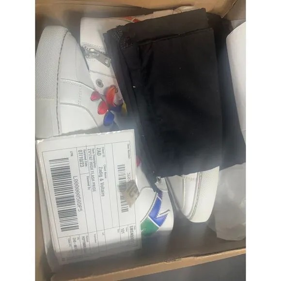 Zadig &amp; Voltaire NIB Men's‎ Zv1747 High Flash Pride Sneakers in FR43/US10 $498