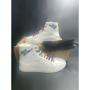 Zadig &amp; Voltaire NIB Men's‎ Zv1747 High Flash Pride Sneakers in FR43/US10 $498