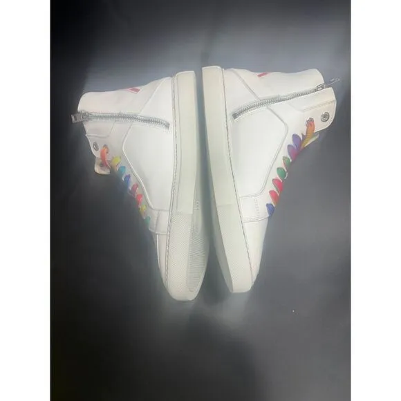 Zadig &amp; Voltaire NIB Men's‎ Zv1747 High Flash Pride Sneakers in FR43/US10 $498