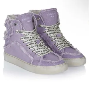 Zadig &amp; Voltaire Purple High-Top Sneakers