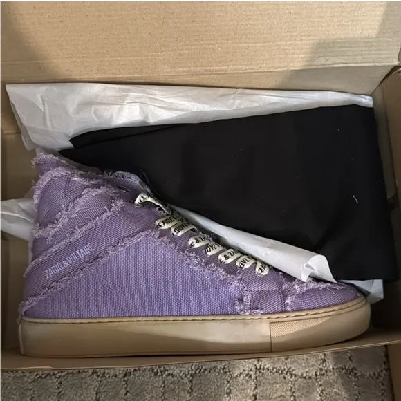 Zadig &amp; Voltaire Purple High-Top Sneakers