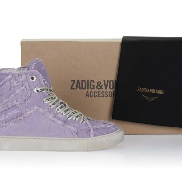 Zadig &amp; Voltaire Purple High-Top Sneakers