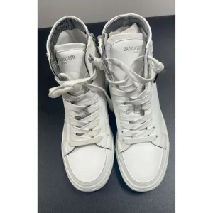 Zadig &amp;‎ Voltaire Women's White Flash High Top Sneaker Shoe Size EU 38