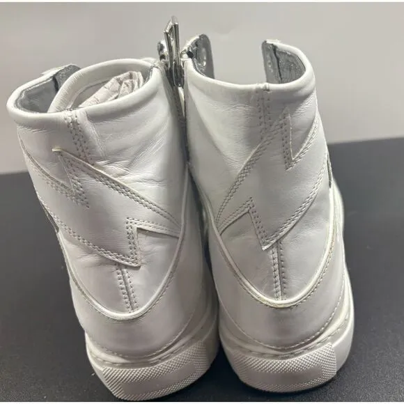 Zadig &amp;‎ Voltaire Women's White Flash High Top Sneaker Shoe Size EU 38