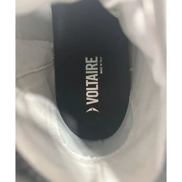 Zadig &amp;‎ Voltaire Women's White Flash High Top Sneaker Shoe Size EU 38