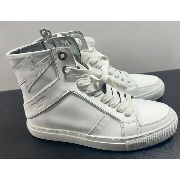Zadig &amp;‎ Voltaire Women's White Flash High Top Sneaker Shoe Size EU 38