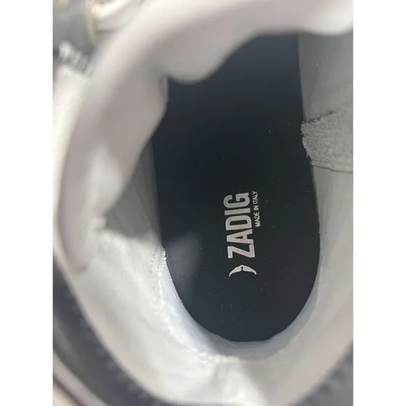 Zadig &amp;‎ Voltaire Women's White Flash High Top Sneaker Shoe Size EU 38