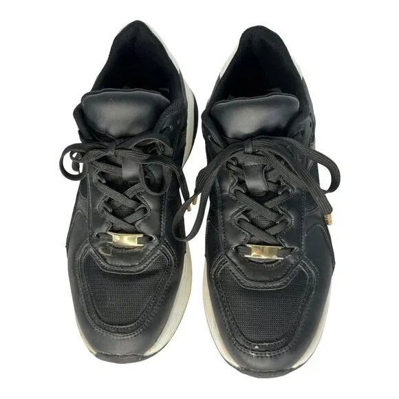 ZARA Animal snake print chunky sneakers brown black white size 6 (36)
