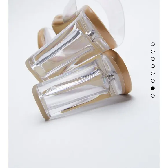Zara clear strappy vinyl heeled sandals 6.5 like new