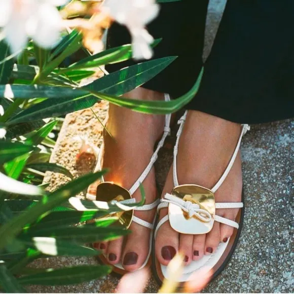 Zara embellished flat sandal size 8