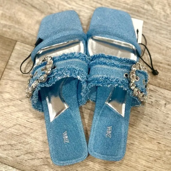 ZARA Embellished Slides