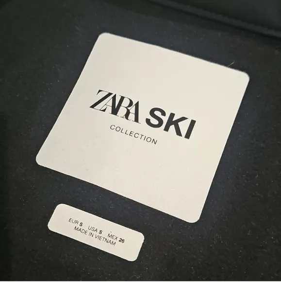 Zara RECCO Water Resistant &amp; Wind Protection Ski Jumpsuit Black &amp; White Size S