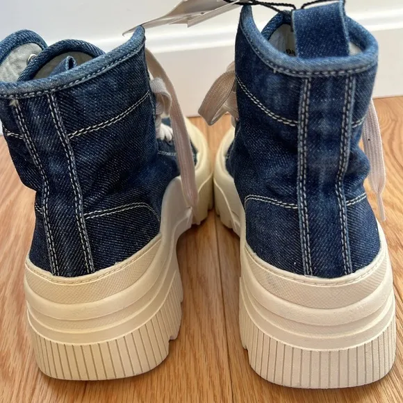 Zara SZ 36 denim chunky sneakers.