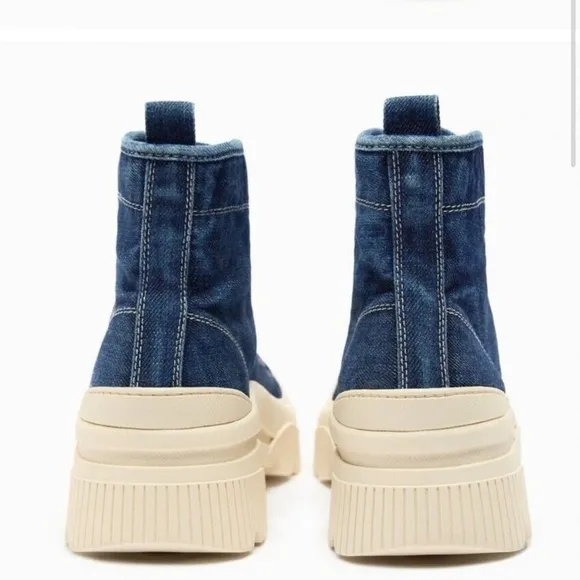 Zara SZ 36 denim chunky sneakers.